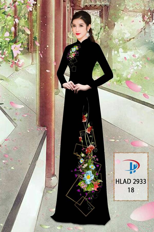 Vải Áo Dài Hoa In 3D Mới Ra AD HLAD2933 59 Vải Áo Dài Hoa In 3D Mới Ra AD HLAD2933