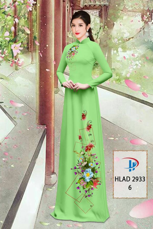 Vải Áo Dài Hoa In 3D Mới Ra AD HLAD2933 63 Vải Áo Dài Hoa In 3D Mới Ra AD HLAD2933