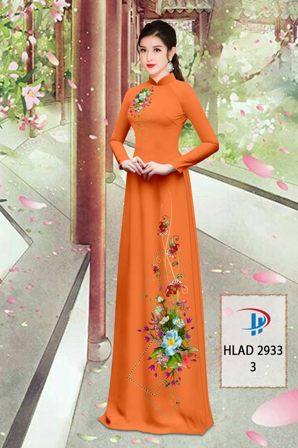 Vải Áo Dài Hoa In 3D Mới Ra AD HLAD2933 66 Vải Áo Dài Hoa In 3D Mới Ra AD HLAD2933