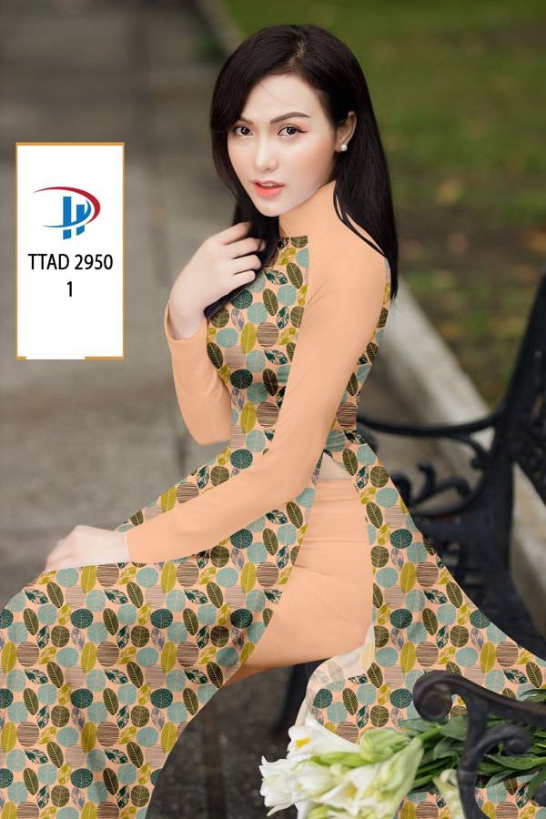 Vải Áo Dài Hình Lá Vừa Ra AD TTAD2950 53 Vải Áo Dài Hình Lá Vừa Ra AD TTAD2950