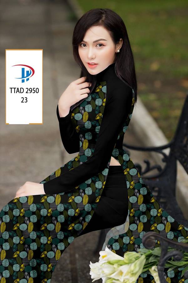 Vải Áo Dài Hình Lá Vừa Ra AD TTAD2950 55 Vải Áo Dài Hình Lá Vừa Ra AD TTAD2950