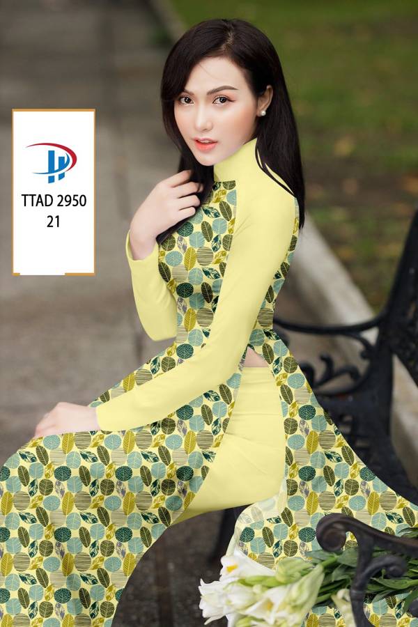 Vải Áo Dài Hình Lá Vừa Ra AD TTAD2950 57 Vải Áo Dài Hình Lá Vừa Ra AD TTAD2950