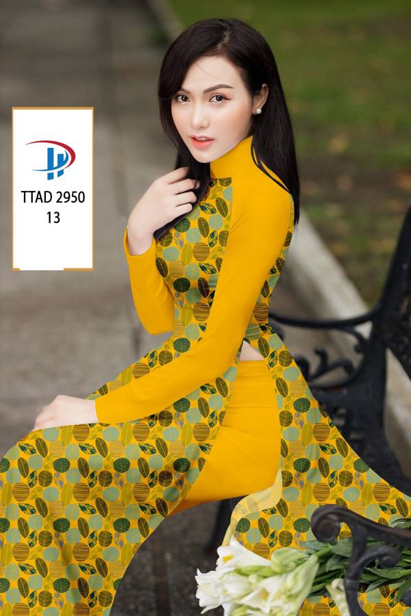 Vải Áo Dài Hình Lá Vừa Ra AD TTAD2950 65 Vải Áo Dài Hình Lá Vừa Ra AD TTAD2950