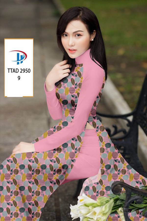 Vải Áo Dài Hình Lá Vừa Ra AD TTAD2950 70 Vải Áo Dài Hình Lá Vừa Ra AD TTAD2950