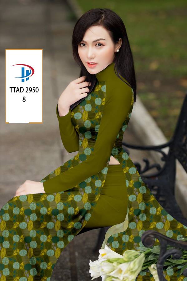 Vải Áo Dài Hình Lá Vừa Ra AD TTAD2950 71 Vải Áo Dài Hình Lá Vừa Ra AD TTAD2950