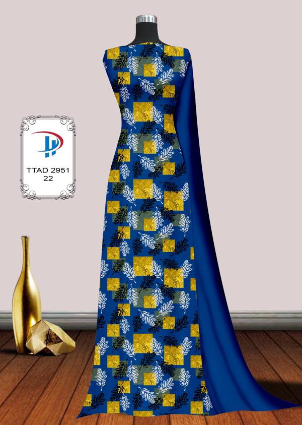 Vải Áo Dài Hoa Đều Thiết Kế 2021 AD TTAD2951