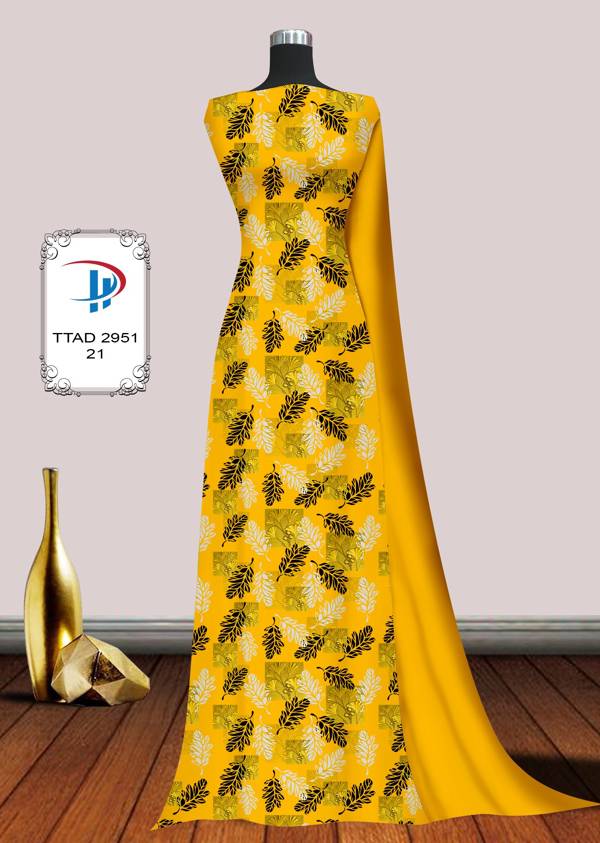 Vải Áo Dài Hoa Đều Thiết Kế 2021 AD TTAD2951