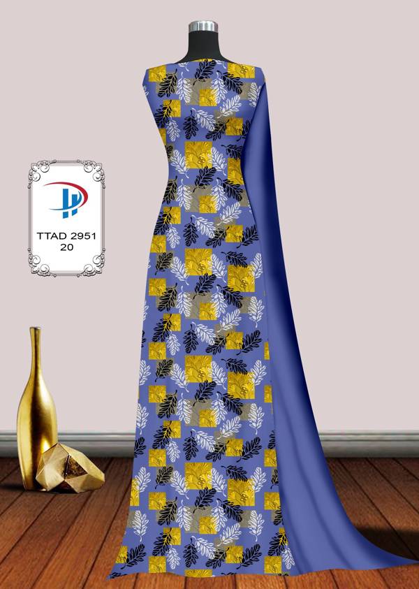 Vải Áo Dài Hoa Đều Thiết Kế 2021 AD TTAD2951