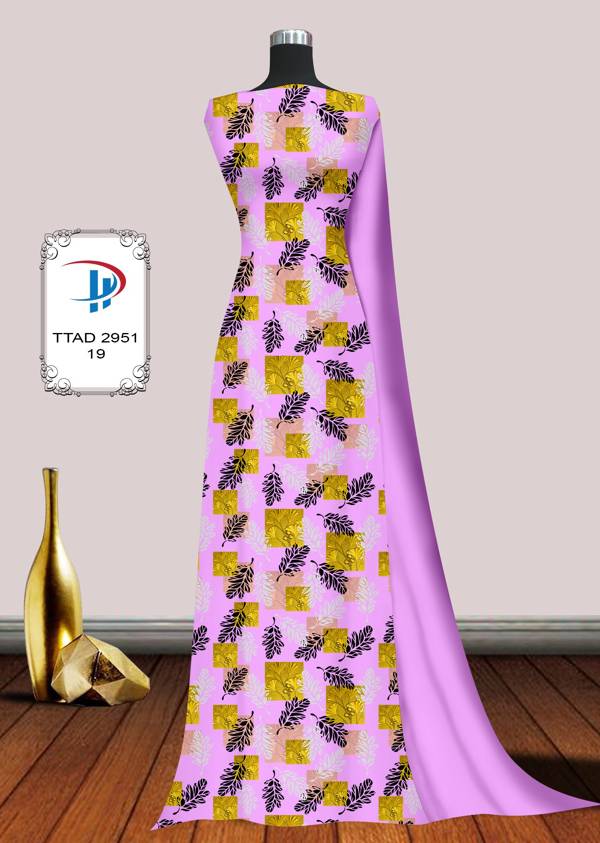 Vải Áo Dài Hoa Đều Thiết Kế 2021 AD TTAD2951