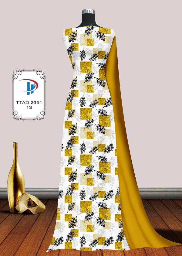 Vải Áo Dài Hoa Đều Thiết Kế 2021 AD TTAD2951