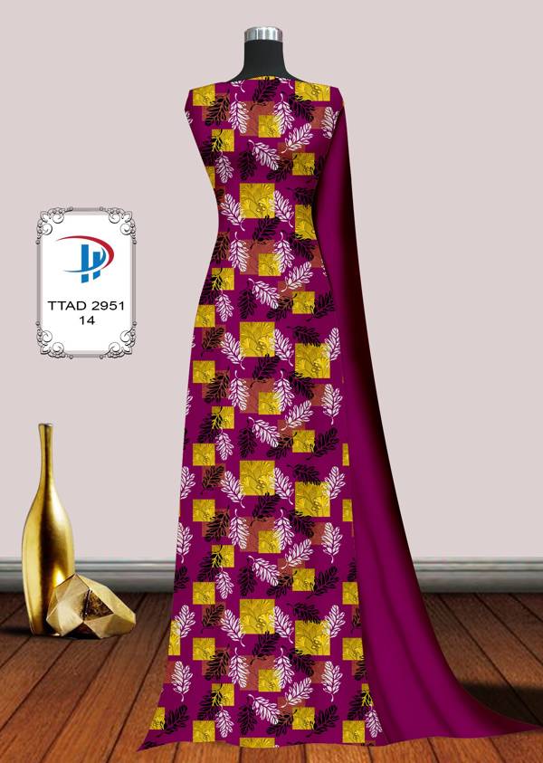 Vải Áo Dài Hoa Đều Thiết Kế 2021 AD TTAD2951