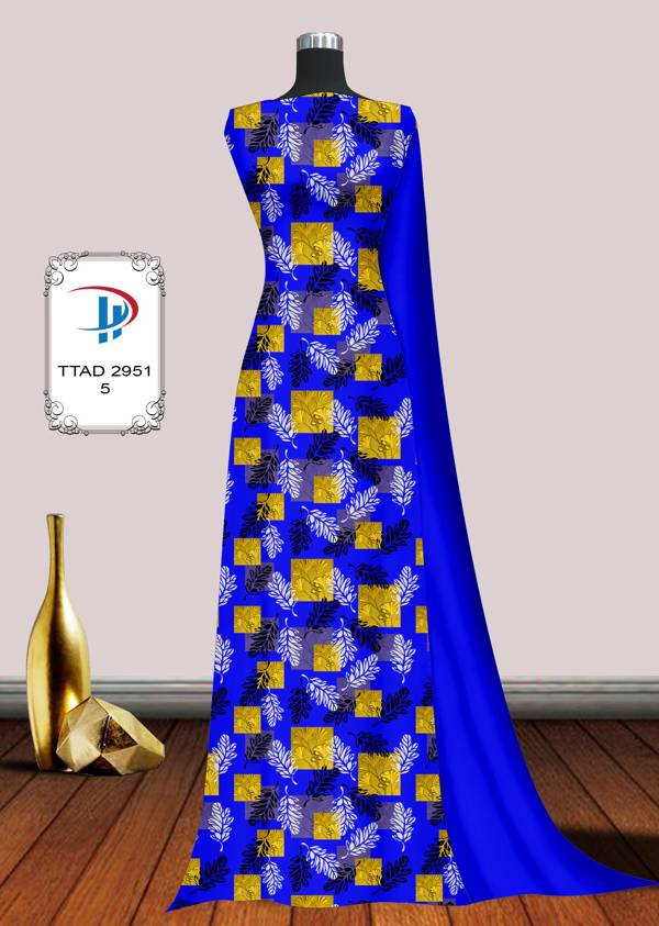 Vải Áo Dài Hoa Đều Thiết Kế 2021 AD TTAD2951