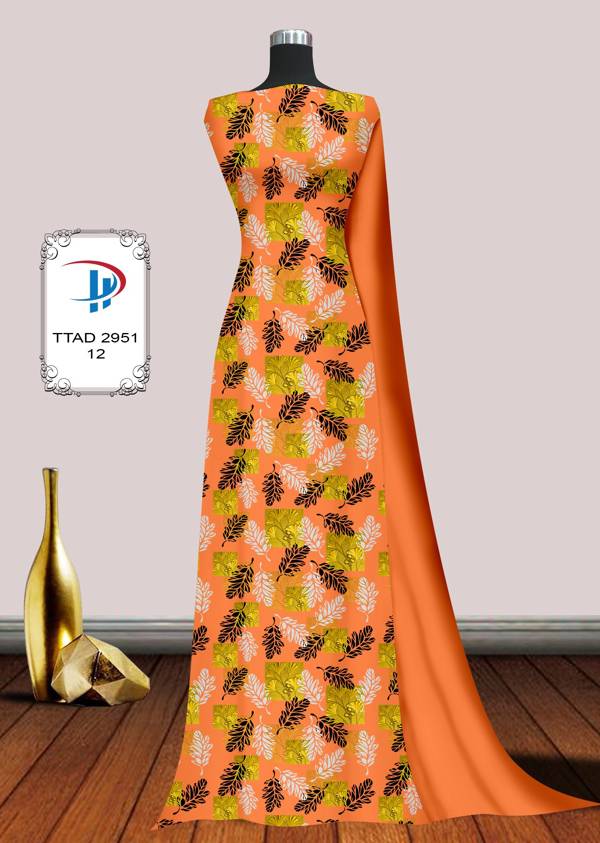 Vải Áo Dài Hoa Đều Thiết Kế 2021 AD TTAD2951