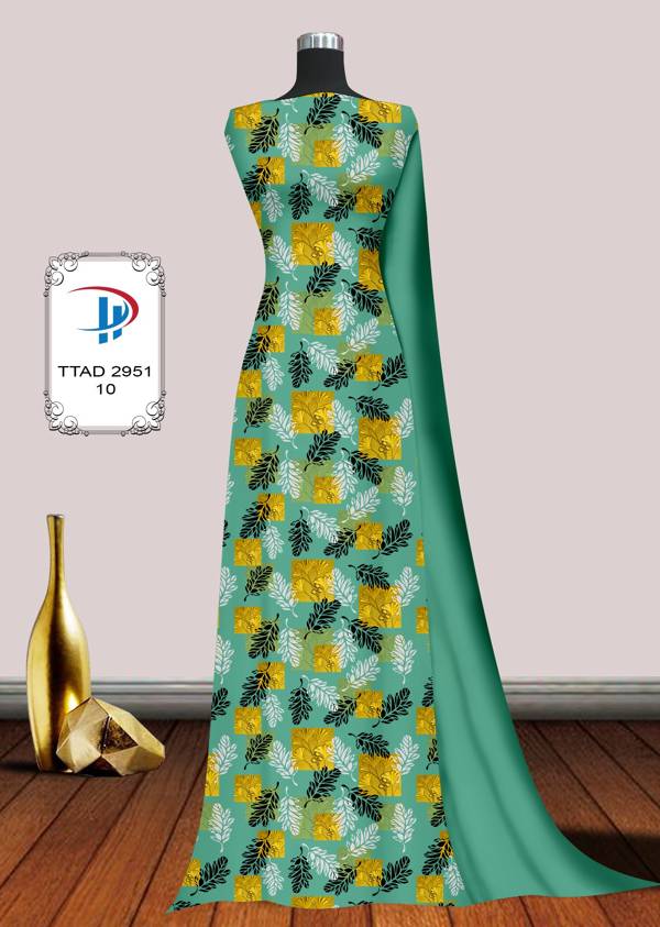 Vải Áo Dài Hoa Đều Thiết Kế 2021 AD TTAD2951
