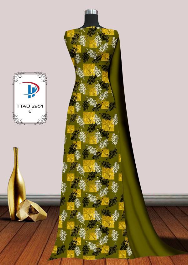 Vải Áo Dài Hoa Đều Thiết Kế 2021 AD TTAD2951