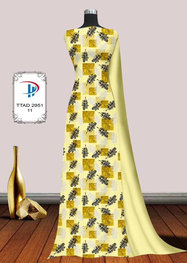 Vải Áo Dài Hoa Đều Thiết Kế 2021 AD TTAD2951