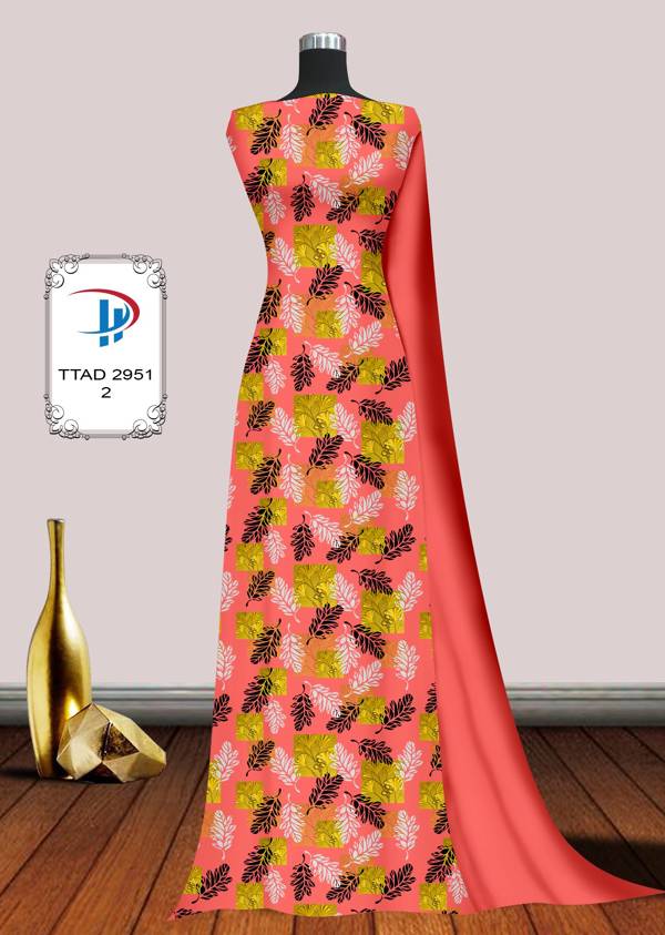 Vải Áo Dài Hoa Đều Thiết Kế 2021 AD TTAD2951