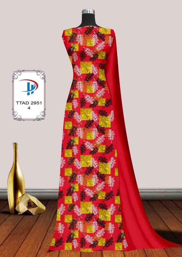 Vải Áo Dài Hoa Đều Thiết Kế 2021 AD TTAD2951