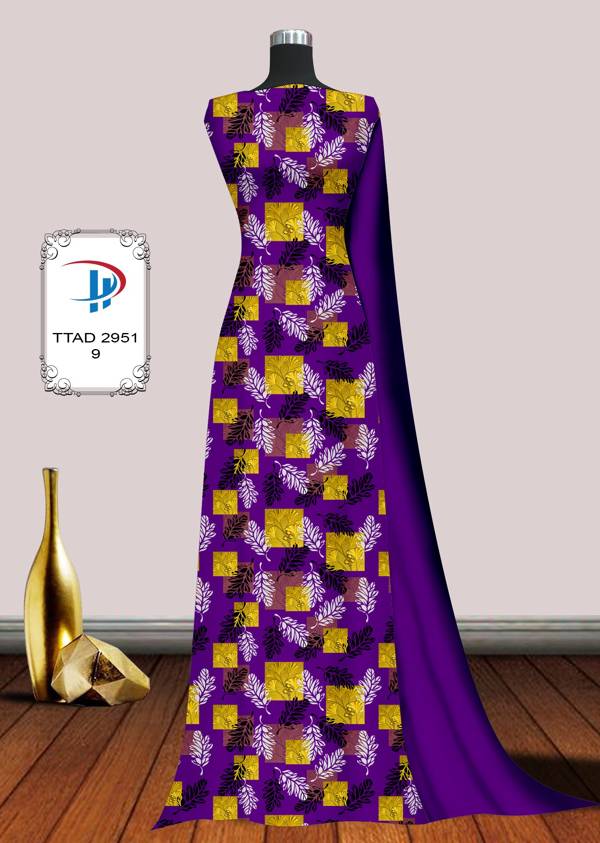 Vải Áo Dài Hoa Đều Thiết Kế 2021 AD TTAD2951