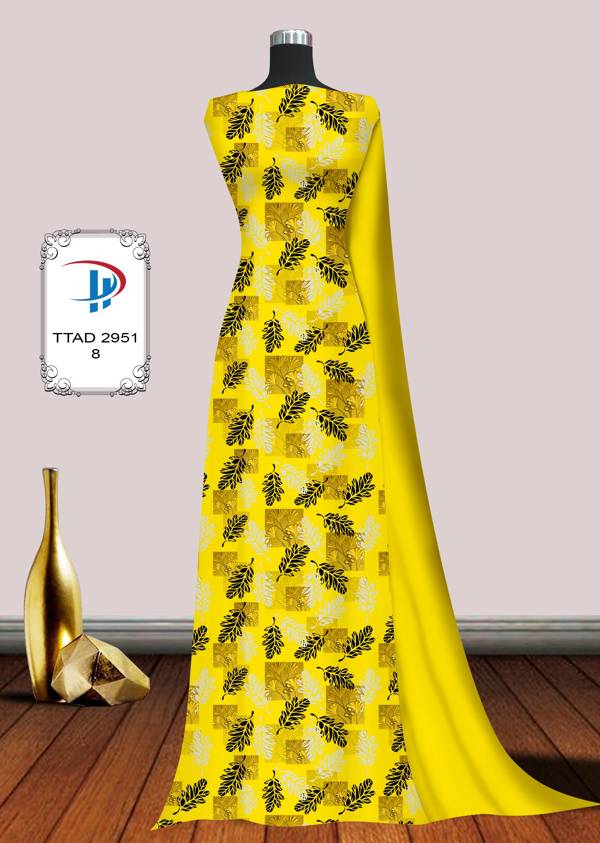 Vải Áo Dài Hoa Đều Thiết Kế 2021 AD TTAD2951