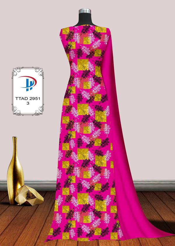 Vải Áo Dài Hoa Đều Thiết Kế 2021 AD TTAD2951