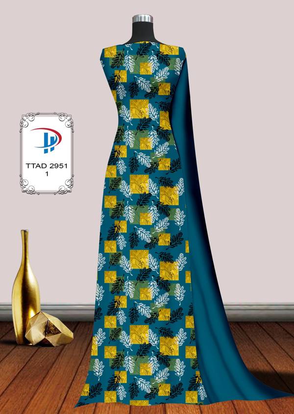 Vải Áo Dài Hoa Đều Thiết Kế 2021 AD TTAD2951