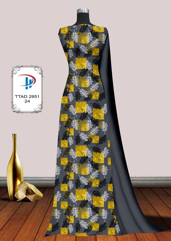 Vải Áo Dài Hoa Đều Thiết Kế 2021 AD TTAD2951