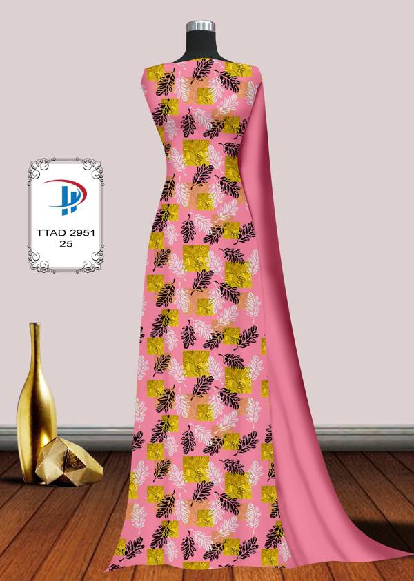 Vải Áo Dài Hoa Đều Thiết Kế 2021 AD TTAD2951