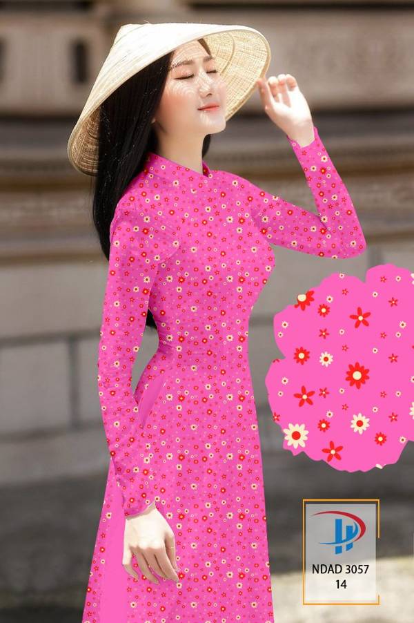 Vải Áo Dài Hoa Nhí Kiểu Mới AD NDAD3057 56 Vải Áo Dài Hoa Nhí Kiểu Mới AD NDAD3057