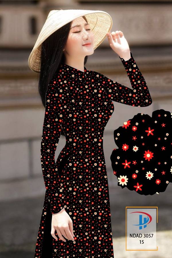 Vải Áo Dài Hoa Nhí Kiểu Mới AD NDAD3057 57 Vải Áo Dài Hoa Nhí Kiểu Mới AD NDAD3057