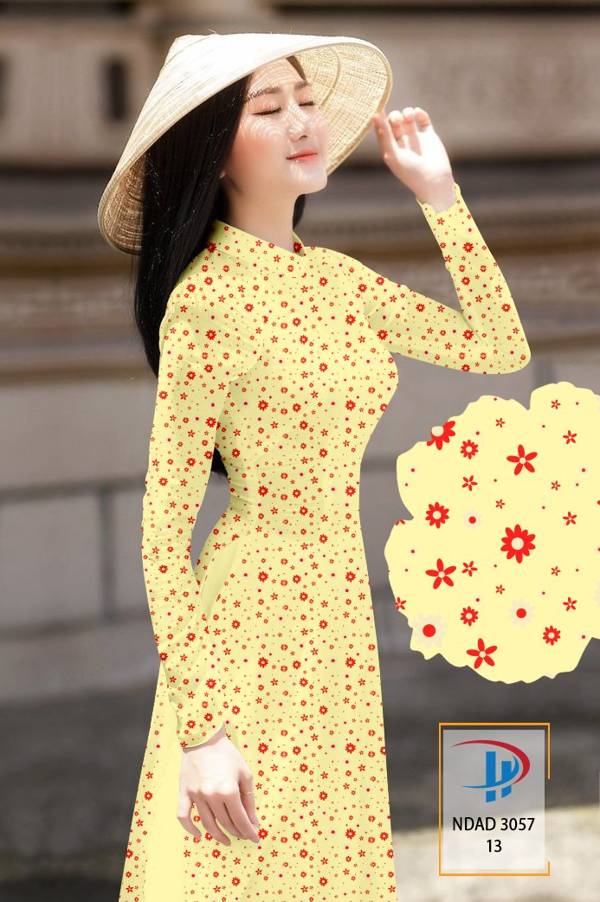 Vải Áo Dài Hoa Nhí Kiểu Mới AD NDAD3057 55 Vải Áo Dài Hoa Nhí Kiểu Mới AD NDAD3057