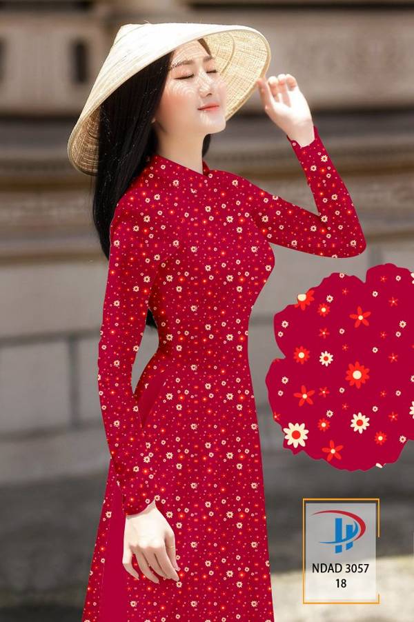 Vải Áo Dài Hoa Nhí Kiểu Mới AD NDAD3057 60 Vải Áo Dài Hoa Nhí Kiểu Mới AD NDAD3057