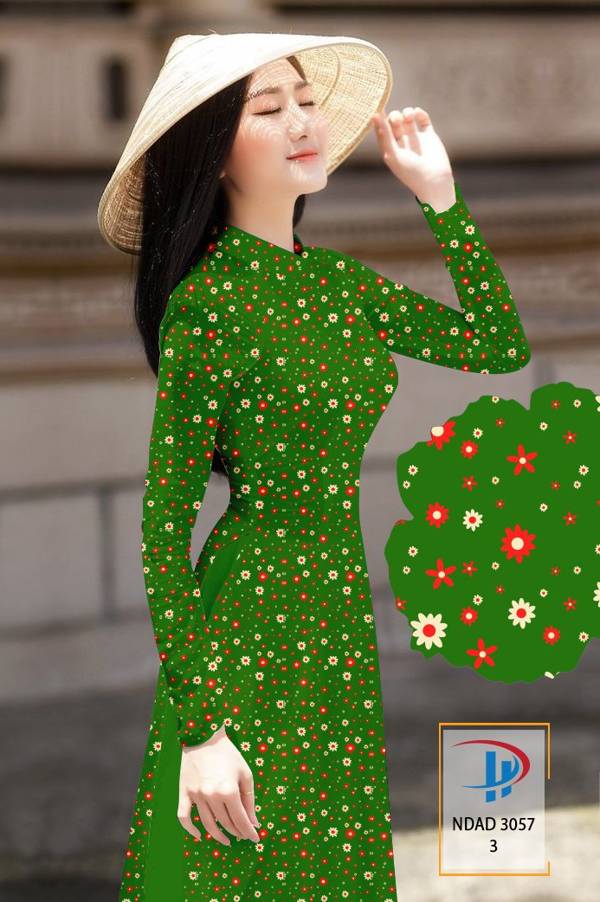 Vải Áo Dài Hoa Nhí Kiểu Mới AD NDAD3057 63 Vải Áo Dài Hoa Nhí Kiểu Mới AD NDAD3057