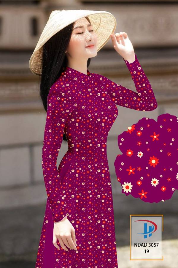 Vải Áo Dài Hoa Nhí Kiểu Mới AD NDAD3057 61 Vải Áo Dài Hoa Nhí Kiểu Mới AD NDAD3057