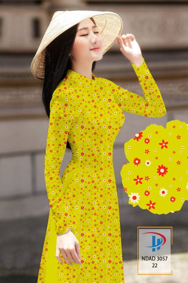 Vải Áo Dài Hoa Nhí Kiểu Mới AD NDAD3057 64 Vải Áo Dài Hoa Nhí Kiểu Mới AD NDAD3057