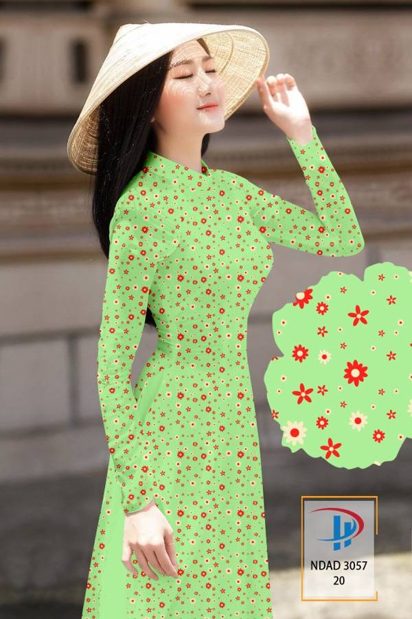 Vải Áo Dài Hoa Nhí Kiểu Mới AD NDAD3057 62 Vải Áo Dài Hoa Nhí Kiểu Mới AD NDAD3057