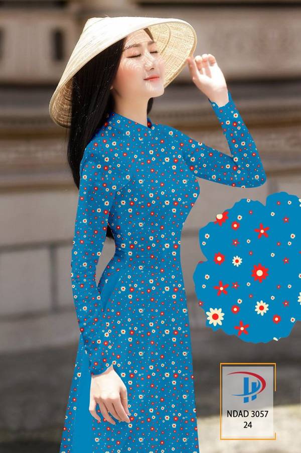 Vải Áo Dài Hoa Nhí Kiểu Mới AD NDAD3057 66 Vải Áo Dài Hoa Nhí Kiểu Mới AD NDAD3057