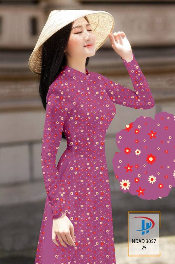Vải Áo Dài Hoa Nhí Kiểu Mới AD NDAD3057 68 Vải Áo Dài Hoa Nhí Kiểu Mới AD NDAD3057