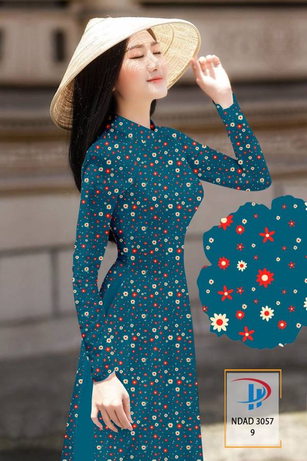 Vải Áo Dài Hoa Nhí Kiểu Mới AD NDAD3057 75 Vải Áo Dài Hoa Nhí Kiểu Mới AD NDAD3057