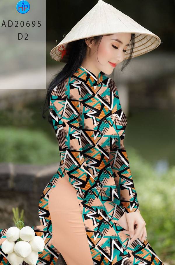 Vải Áo Dài Hoa Văn Kiểu Mới AD 20695