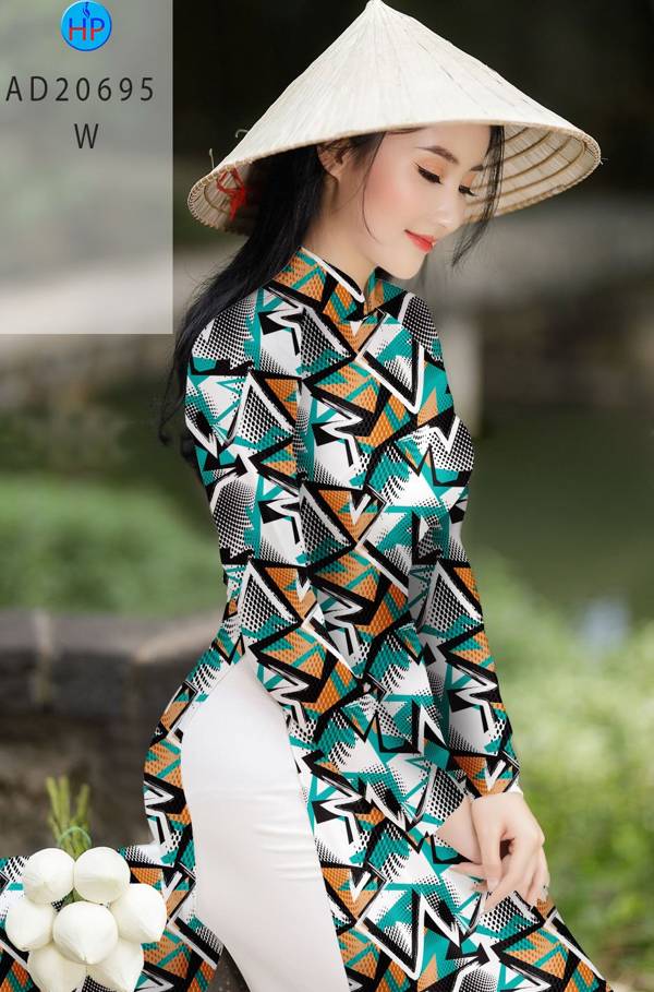 Vải Áo Dài Hoa Văn Kiểu Mới AD 20695