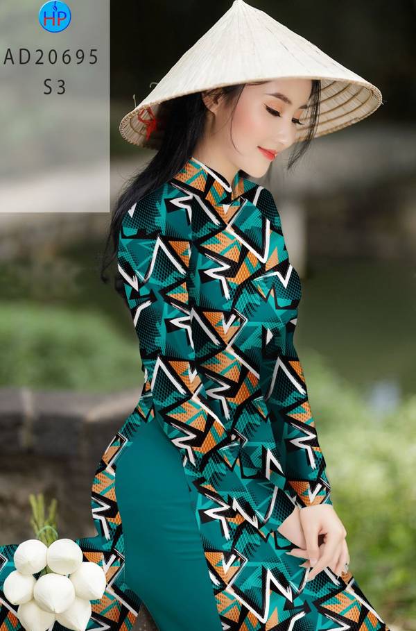 Vải Áo Dài Hoa Văn Kiểu Mới AD 20695