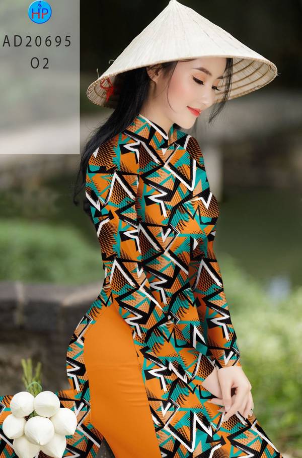 Vải Áo Dài Hoa Văn Kiểu Mới AD 20695