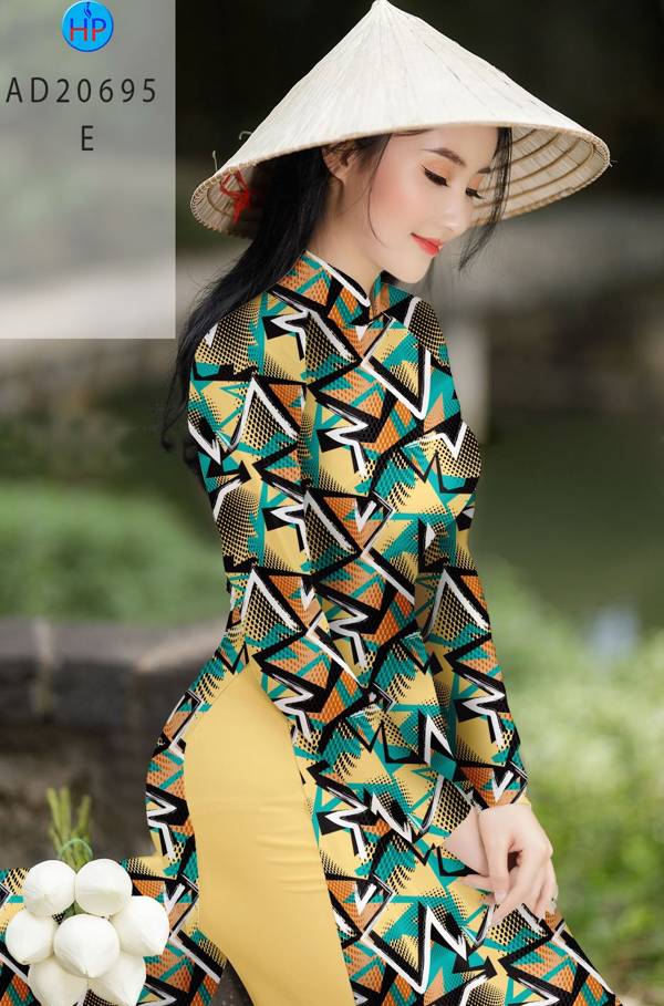 Vải Áo Dài Hoa Văn Kiểu Mới AD 20695