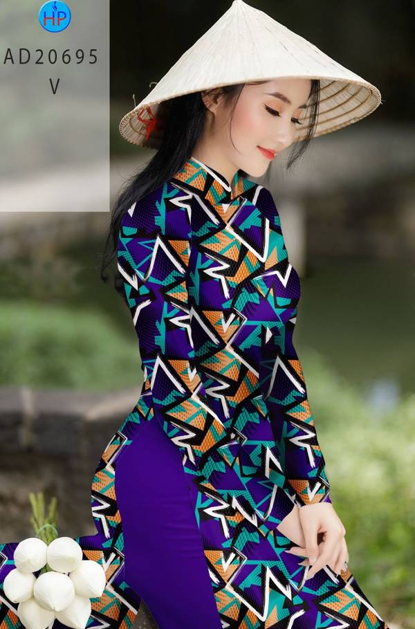 Vải Áo Dài Hoa Văn Kiểu Mới AD 20695