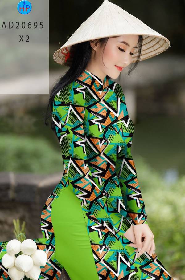 Vải Áo Dài Hoa Văn Kiểu Mới AD 20695