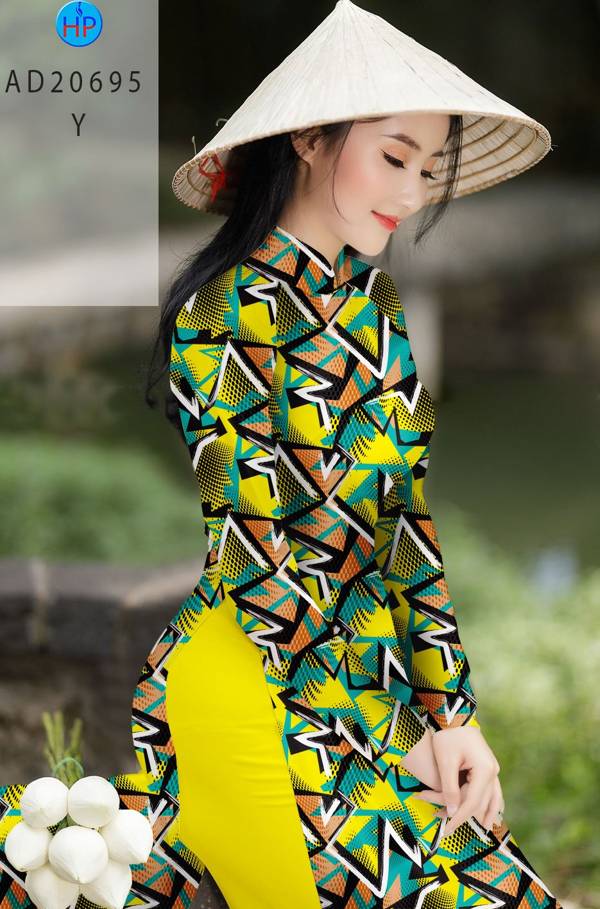 Vải Áo Dài Hoa Văn Kiểu Mới AD 20695