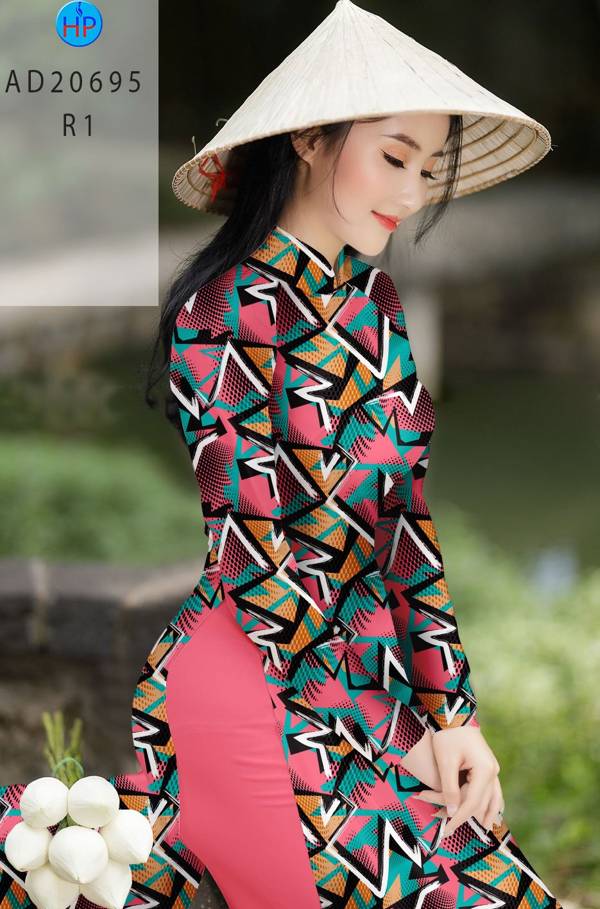 Vải Áo Dài Hoa Văn Kiểu Mới AD 20695