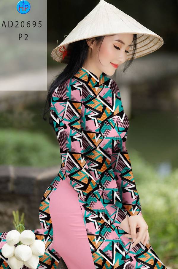 Vải Áo Dài Hoa Văn Kiểu Mới AD 20695