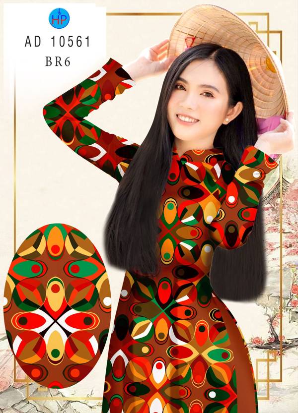 Vải Áo Dài Hoa Văn Độc Đáo AD 10561